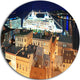 Quebec City, Cityscape Photo Round Metal Wall Art, 23"