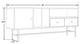 Rochester 2-Drawer 4-Shelf TV Stand Credenza with Iron Legs, White