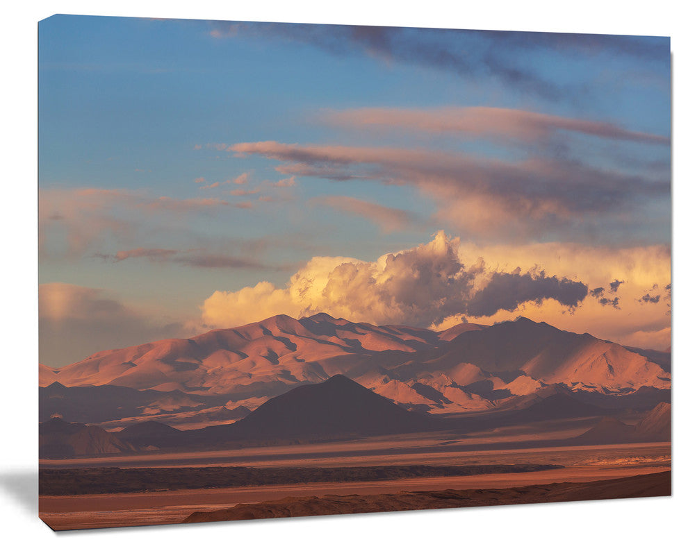 Argentina Mountains with Clouds, African Landscape Canvas Art Print, 40"x30"