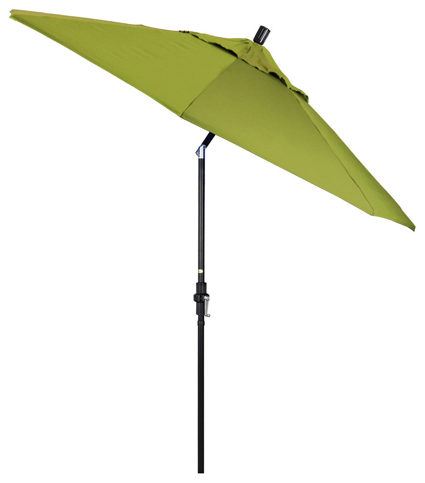 9'' Stone Black Collar Tilt Crank Aluminum Umbrella, Kiwi Olefin