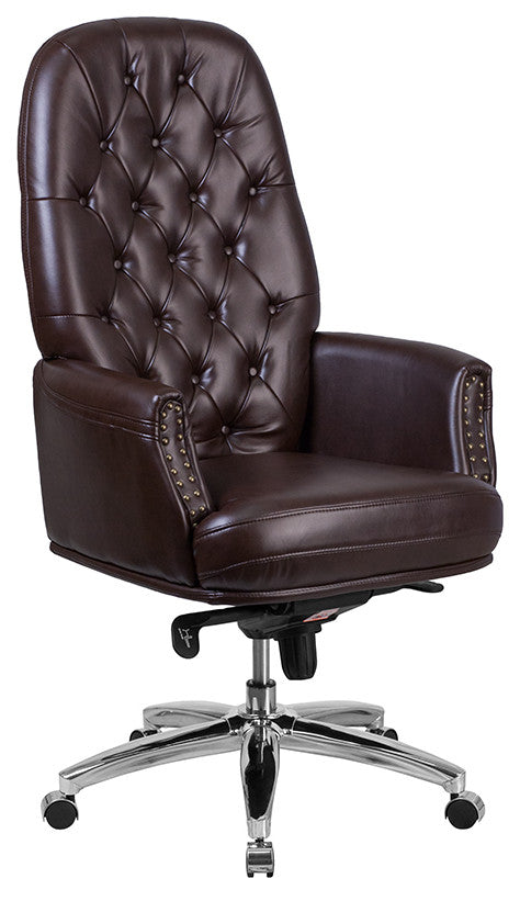 Brown High Back Leather Chair
