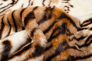 Faux Cowhide Rug, Tiger, 6'x7'