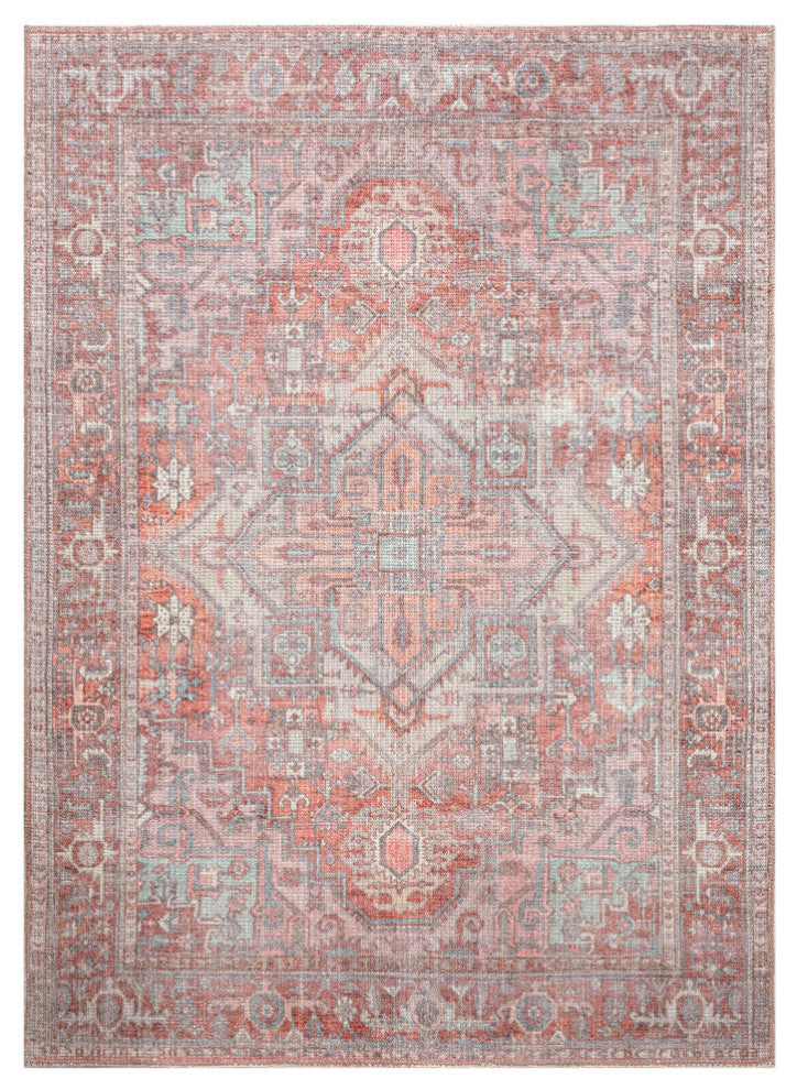 Vera Collection Coral 5' x 7'6" Rectangle Residential Indoor Area Rug