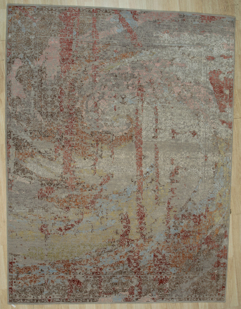 SILVER Contemporary Abstract Galaxy Area Rug