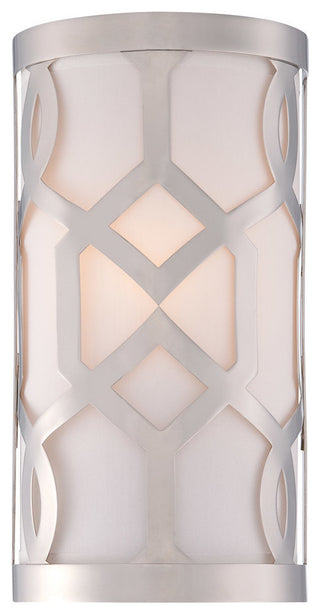 Libby Langdon for Crystorama Jennings 1 Light Polished Nickel Sconce