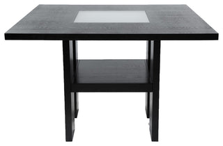 Furniture of America Jalen Wood 5-Piece LED Counter Table Set in Black