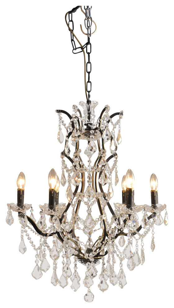 Iron Victorian Pendant With Crystal Accents