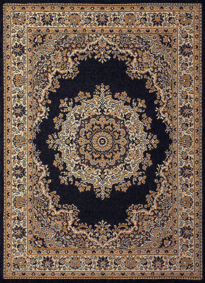 United Weavers Dallas Floral Kirman Rug, Black (851-10170), 1'11"x3'3"