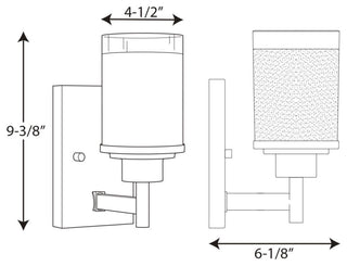Progress Lighting 1-100W Medium Bath Brkt, Brushed Nickel