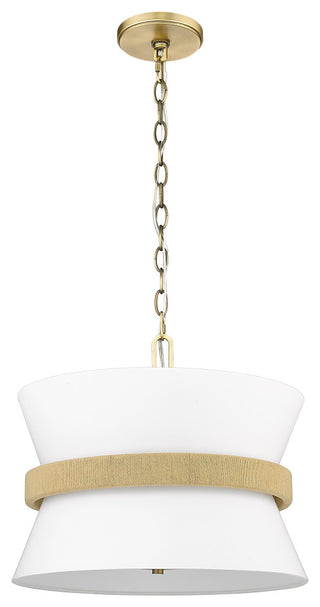 3 Light 16.1 in. Vintage Brass Pendant