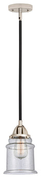 Canton Mini Pendant, Black Polished Nickel, Seedy, Seedy