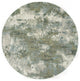 8' Blue Green Round Power Loom Area Rug