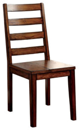 Benzara BM131304 Maddison Contemporary Side Chairs, Tobacco Oak, Set of 2