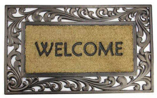30"x18" "Welcome" Rubber and Coir Outdoor Door Mat