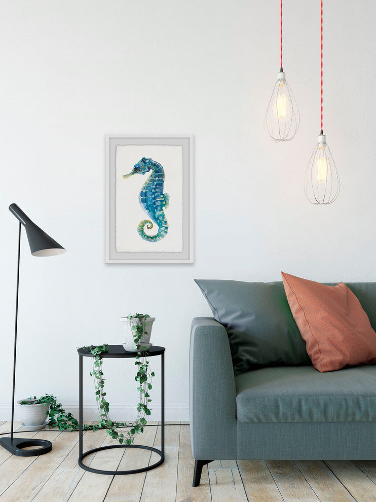 "Aegean Sea Horse" Framed Painting Print, 12"x18"