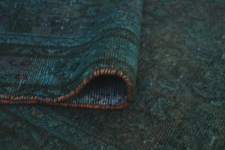 Vintage Distressed Rylie Blue/Green Runner, 4'6x10'1