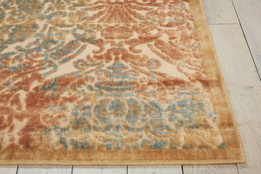Nourison GRAPHIC ILLUSIONS 132 LIGHT GOLD RUG