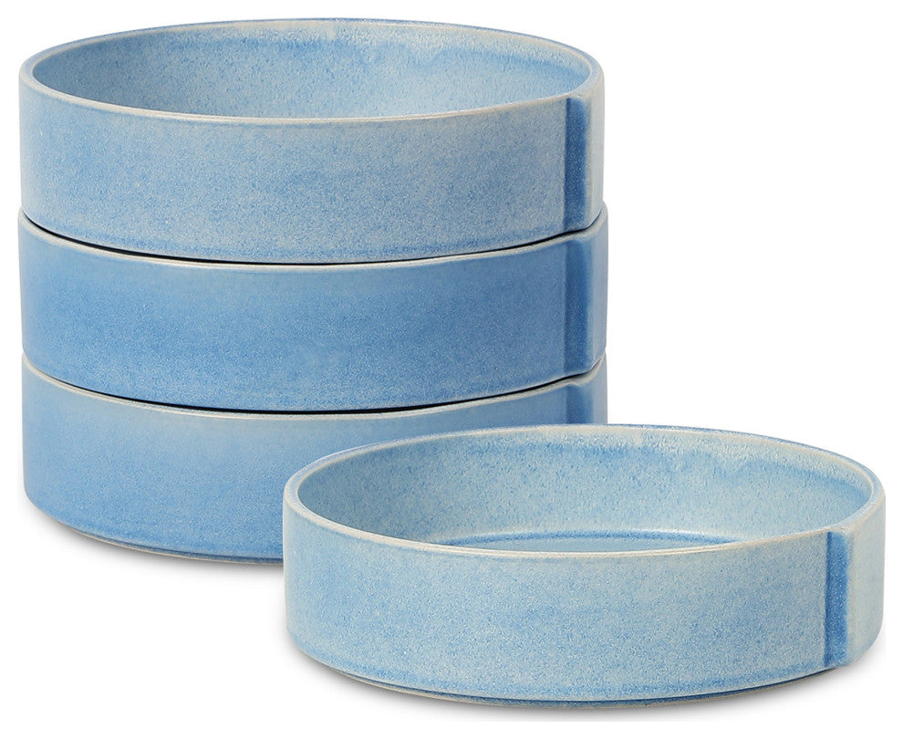 Stone Lain Bao Stoneware Pasta Bowl Set of 4, Blue