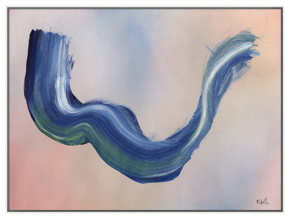 Color Flow 1 Fine Art Print, White, 50"x67"