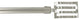 Extendable Curtain Rod Set 50 to 82 L -Diam