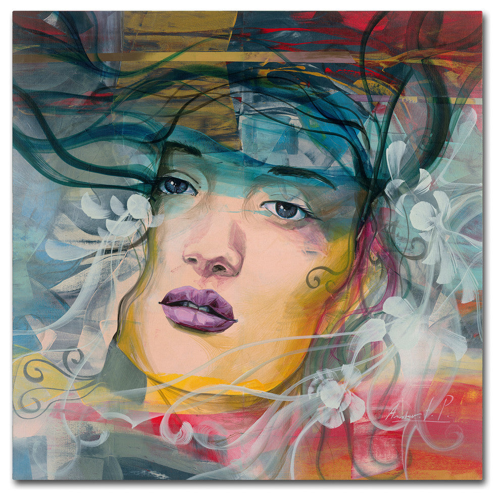 ''Mirada Lejana'' Canvas Art by Andrea