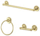 Kingston Brass 3-Piece Bathroom Accessory Set, Polished Brass