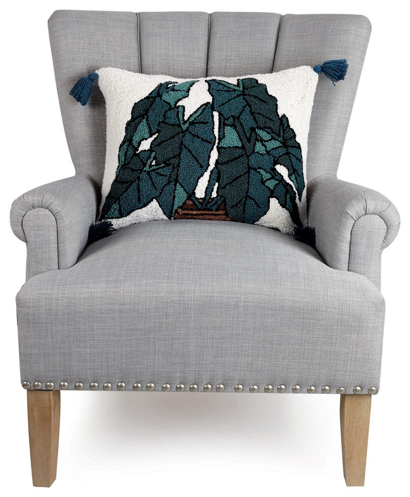 Alocasia W/ Tassels Hook Pillow