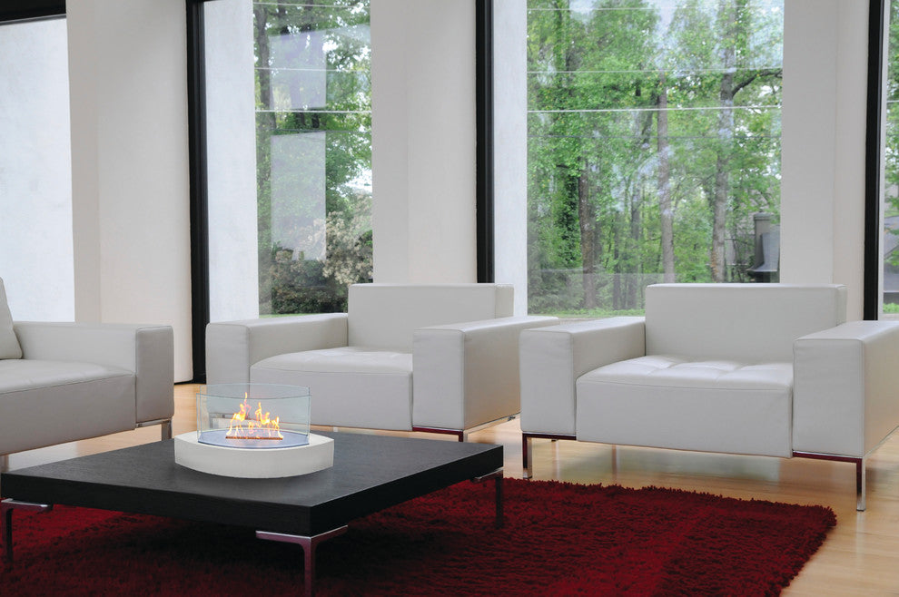 Lexington Tabletop Fireplace, High Gloss White Paint