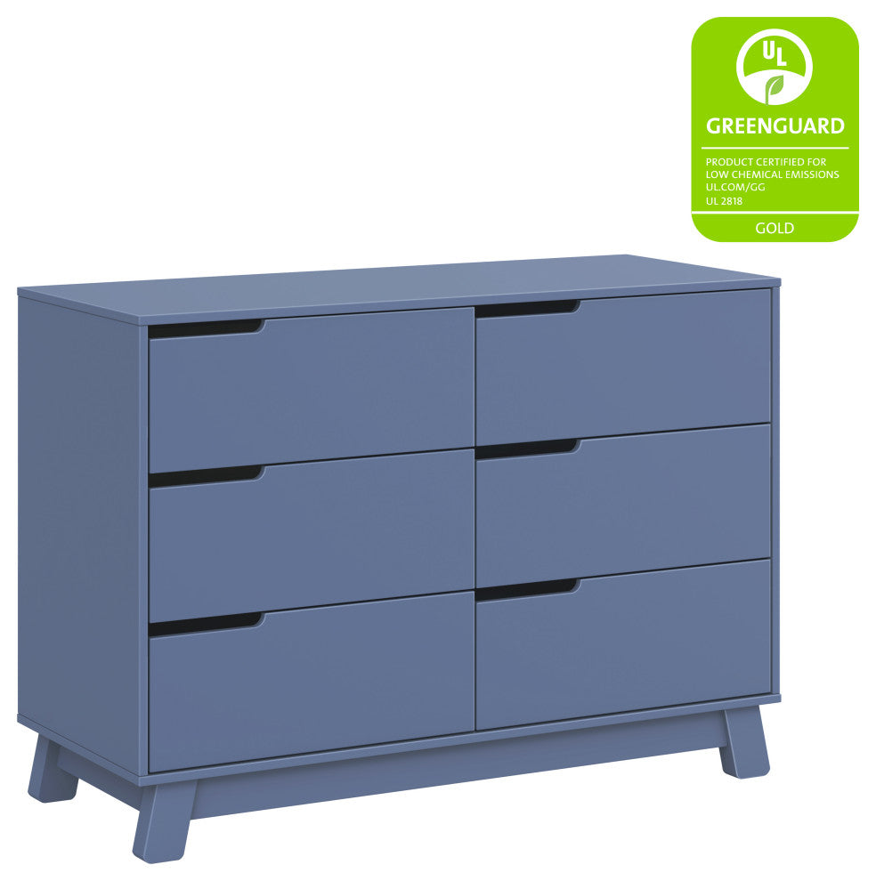Hudson 6-Drawer Assembled Double Dresser, Cove Blue