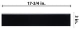 Battiscopa Glossy Black 3-1/8" x 17-3/4" Ceramic Wall Tile Trim, Glossy Blk