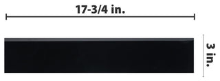 Battiscopa Glossy Black 3-1/8" x 17-3/4" Ceramic Wall Tile Trim, Glossy Blk