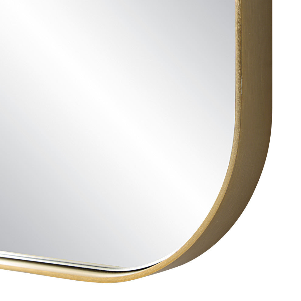 Vesey 36" Tall Rectangle Wall Mirror, Yellow