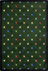 Games People Play Rug, Billiards, 7'8"x10'9", Green