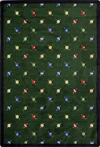 Games People Play Rug, Billiards, 7'8"x10'9", Green