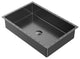 Karran Cinox Stainless Steel Rectangular Undermount Sink, Gunmetal Grey