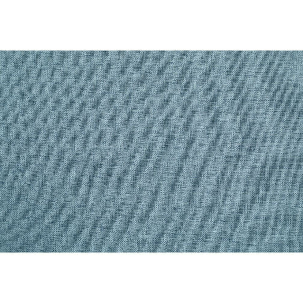 Benzara BM250586 Adjustable Sofa With Tufted Seat and Angled Legs, Blue