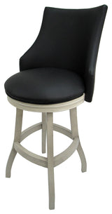 Swivel Wood Bar Stool 30", Bellissima, Black, Antique White