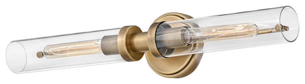 Hinkley Vaughn 25" Two Light Bath Vanity Fixture, Heritage Brass