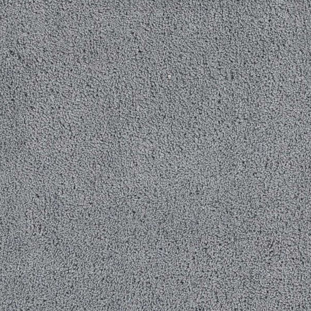 HomeRoots 8' Round Polyester Grey Area Rug
