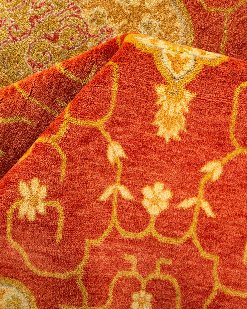 Mogul, One-of-a-Kind Hand-Knotted Area Rug  - Orange, 4' 8" x 7' 1"