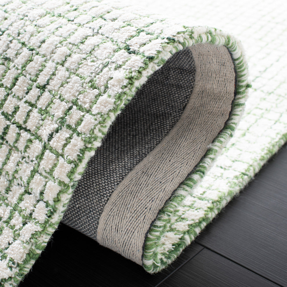 Safavieh Couture Abstract Collection, ABT470 Rug, Ivory/Green, 3'x5'