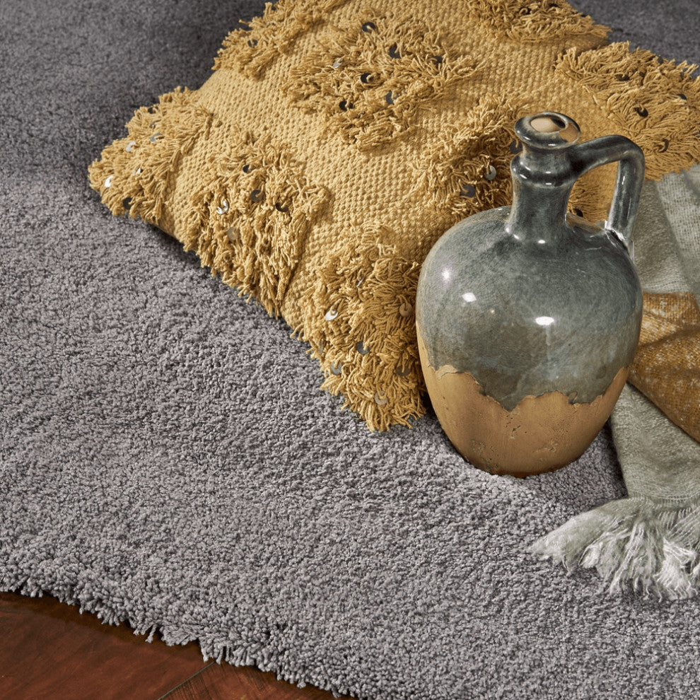 8'X10' Grey Indoor Shag Rug