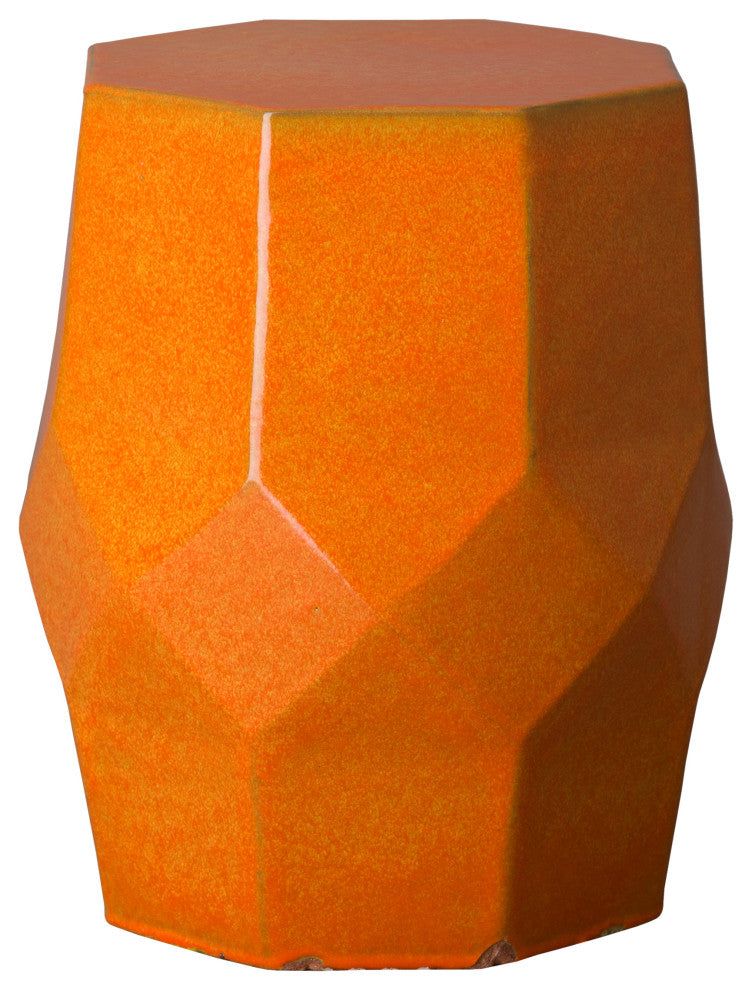 Oct Matrix Stool, Bright Orange 15x18