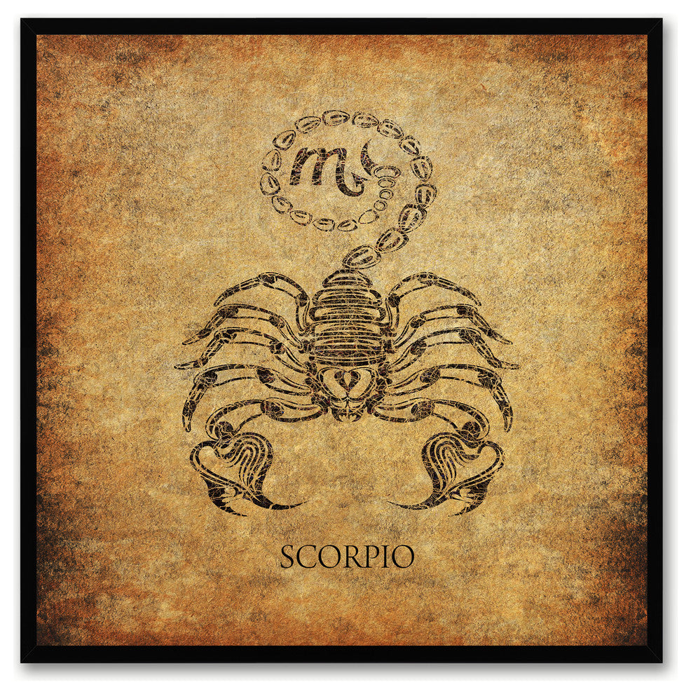 Scorpio Horoscope Astrology Canvas Print, Custom Picture Frame, 15"x15"