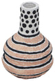 Cotton Mache Vase, Modernist Print