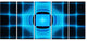 Blue on Black Thermal Infrared Visor, Abstract Canvas Print, 60"x28", 5 Panels