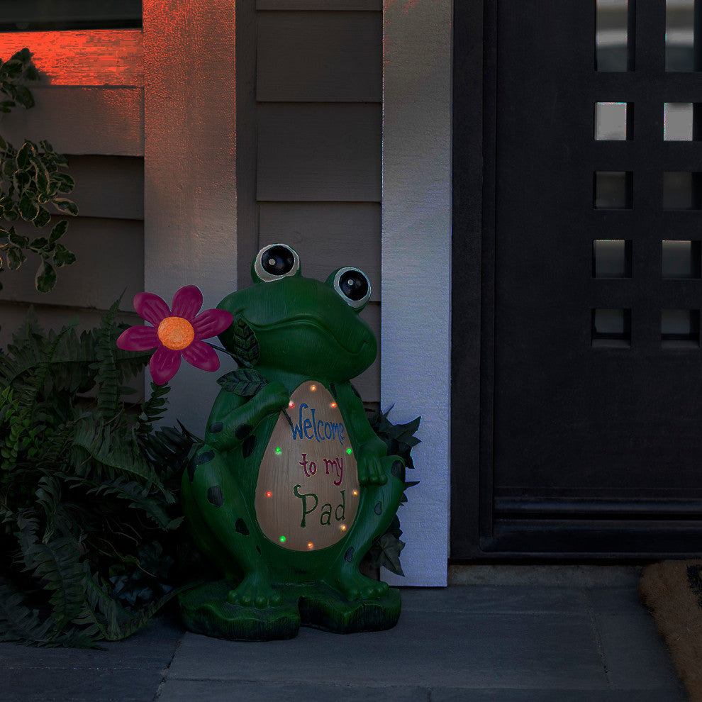 Welcome To My Pad' Frog Statuary, 18"