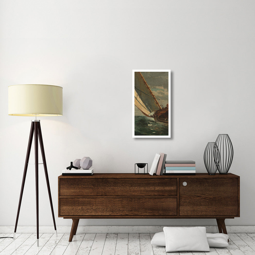 "Breezing Up (left)" Digital Paper Print by Winslow Homer, 18"x32"