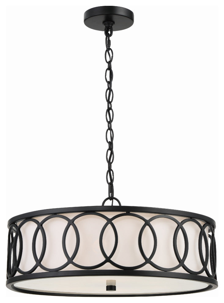 Libby Langdon for Crystorama Graham 6-Light Matte Black Chandelier