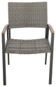 GDF Studio 7-Piece Simon Outdoor Dining Set With Wood Top, Natural /Gray